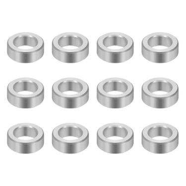 Imagem de PATIKIL Espaçadores de alumínio de 12 peças, espaçadores de metal de 5/16 x 1/2 de alumínio 3/16 L, bucha redonda não rosqueada para parafusos de 5/40.6 cm, prata