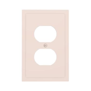Imagem de Bege 1 Gang Placa de parede elétrica duplex tampas de tomada decorativa duplo dispositivo único interruptor de luz placa de interruptor