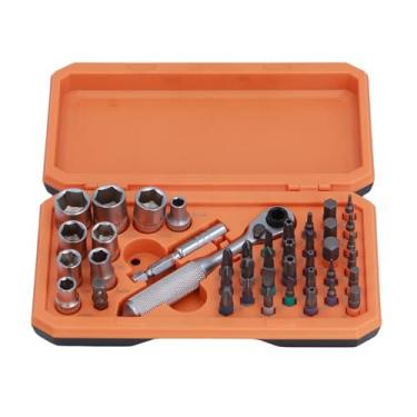 Imagem de Estink Conjunto de Chave de Catraca de Engrenagem Fina 42 Em 1 Com Soquetes de Aço CrV e Pontas de Acionamento S2, para Manutenção de Reparos de Bicicletas de Móveis, Com Conjunto de