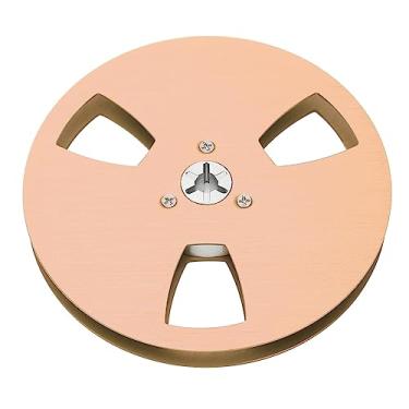 Imagem de Estink Carretel de Fita Vazio de 1/4 5 Polegadas e 3 Furos Em Liga de Alumínio, Bobina a Bobina, Cubo Pequeno Com Parafusos de Aço Inoxidável para Fita de Gravação a (GOLD)