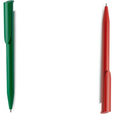 Imagem de Caneta Esferográfica Retrátil Executiva, Metal e Plástico, Escrita Azul, Acabamento Fosco, Grip Metálico, 0.7mm, Corpo Cilíndrico, para Escrita Geral, 14cm (verde e vermelho 2)