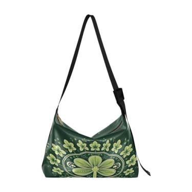 Imagem de Bolsa tiracolo tradicional Happy St Patrick's Day com alça grossa, bolsa de ombro masculina, bolsa de ombro transversal de couro, Feliz Dia de São Patrício Tradicional-3, One Size
