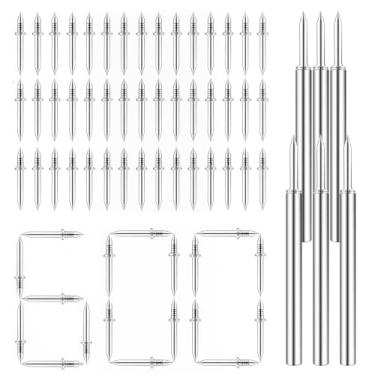 Imagem de 800 peças de unhas de rodapé de cabeça dupla com ferramenta de 8 mangas, fio de rodapé de cabeça dupla, pregos invisíveis e parafusos para rodapé de madeira maciça (800)