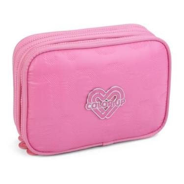 Imagem de Estojo Box Juvenil Feminino Matelassê ColorUp - Seanite, Rosa