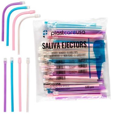 Imagem de Ejetores de saliva dentária PlastCare USA 1000 descartáveis