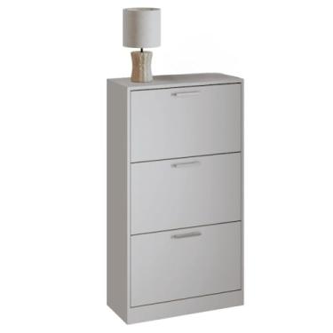Imagem de Sapateira Multiuso Móvel – Organizador de Calçados até 20 Pares com 3 Portas Basculantes, Ideal para Entrada e Closet (BRANCO)