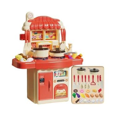 Imagem de Conjunto De Brinquedo De Cozinha Para Crianças Com Fogão Simulado E Ut