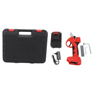 Imagem de Hilitand Tesoura de Poda Elétrica Cortador de Galhos de árvores Sem Fio Capacidade de Corte de 30 Mm Motor Sem Escova de Aço SK5 Com Interruptor de Segurança para Jardins Pomares Fazendas (Plugue UE)