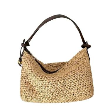 Imagem de KGFCE Bolsa tiracolo de tecido fashion de verão, bolsa tiracolo para compras, bolsa de ombro de grande capacidade, mensageiro, senhoras, mulheres