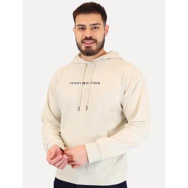 Imagem de Moletom Tommy Hilfiger Masculino Chest Insert Flag Hoodie Creme-Masculino