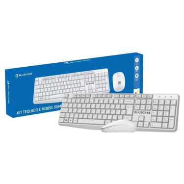 Imagem de Kit Teclado e Mouse sem Fio Bluecase BMTW01 - ABNT2 - 2400dpi - Branco-Unissex