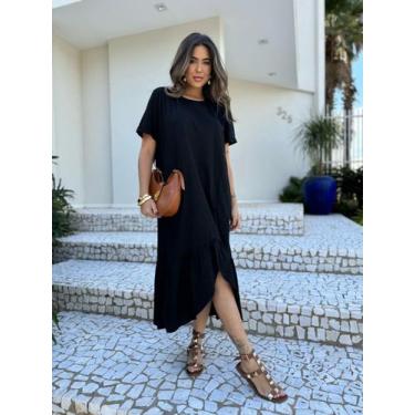 Imagem de Vestido de Algodão Samantha Preto - beach & country, Preto, P