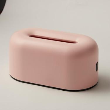 Imagem de Bothyi Porta-lenços organizador elegante e antiderrapante estilo nórdico, dispensador de papel higiênico para banheiro, cozinha, quarto e hotel, Rosa