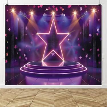 Imagem de Cenário de palco, tecido 3 x 2,4 m, tema estrela do rock, decoração de festa de aniversário, apresentação, cenário, cenários de apresentação, cenários de moda, cerimônias de premiação, fotos, karaokê