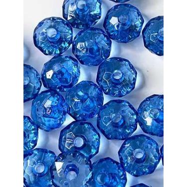 Imagem de Rondela Cristal Acrílico/ Azul Royal Transparente 10mm aprox.2000 peça