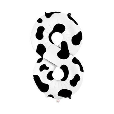 Imagem de Balão De 40 Polegadas Com Estampa De Vaca Para Festa De Aniversário In