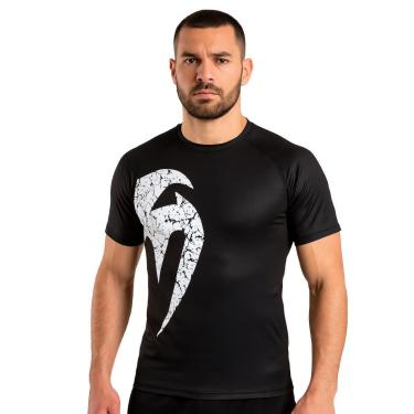 Imagem de Camisa de Compressão Rashguard Muay Thai Mma Venum Giant Classic Black Manga Curta-Unissex