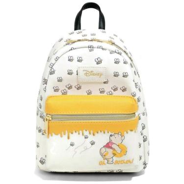 Imagem de Mochila Escolar Infantil Loungefly Disney Ursinho Pooh para Crianças a Partir de 6 Anos, Branca