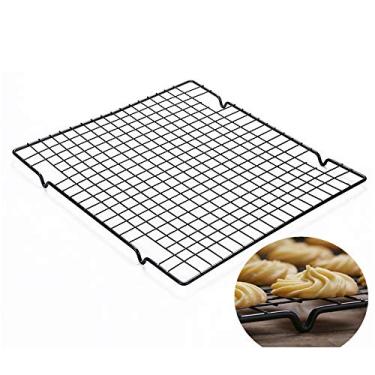 Imagem de Prateleira de Resfriamento Grade Arame Prato Bolo Comida Forno Cozinha Assar Pizza Pão Churrasco Biscoito Suporte