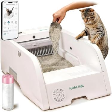 Imagem de Caixa de areia autolimpante, caixa de areia automática para gatos, autolimpante, controle de aplicativo, caixa de areia para gatos com limpeza automática
