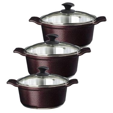 Imagem de Jogo Panelas Cereja Alumínio Fundido Usinado Javali Aa26A30