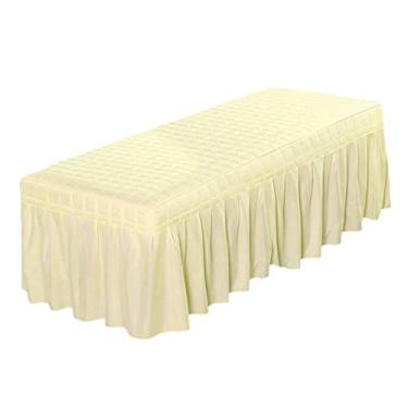 Imagem de WeiLaiKeQi Saia para Maca de Massagem em Linho para Hotel, com 53 Cm de Altura, 4 Tamanhos Disponíveis, Serve Na Maioria Macas Fixas E Portáteis.,