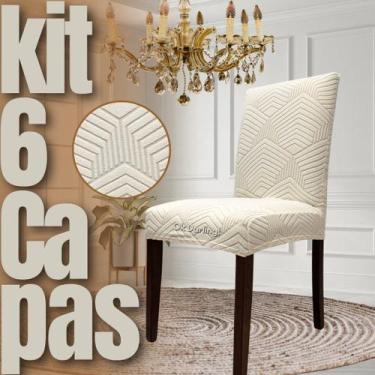 Imagem de Escocesa - Kit 6 Capas de Cadeira Linha Gold - Creme - OK Darling