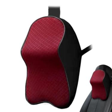 Imagem de Almofada de encosto de cabeça de carro super confortável, almofada ergonômica de encosto de cabeça de assento de carro,Almofada macia de apoio lombar | Travesseiro de pescoço de carro de espuma respir