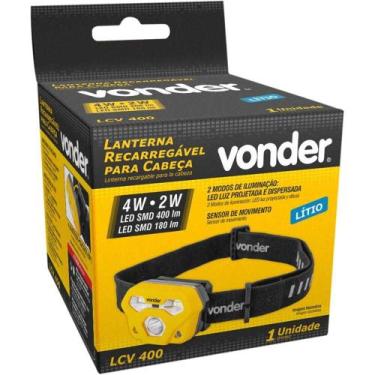 Imagem de Lanterna Recarregável Para Cabeça LCV400 Vonder