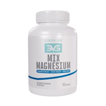 Imagem de Mix Magnesium Com Magnésio Dimalato Magnésio Bisglicinato Magnésio Citrato 60 Cáps 3VS NUTRITION-Unissex