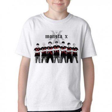 Imagem de Camiseta Infantil ou adulto monsta x bts Blusa Criança todos tamanhos,