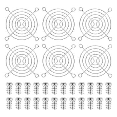 Imagem de PATIKIL Grade de dedo com ventilador de 70 mm, 6 peças de capa de proteção de grade de ventilação de metal com parafusos para oficina industrial, computador, geladeiras domésticas, ar condicionado