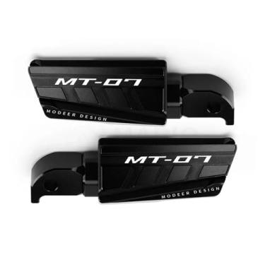 Imagem de Anti-derrapante Para mt07 MT-07 mt 07 2014-2023 2022 2021 apoio para os pés traseiro pegs pedais de descanso para(Preto)