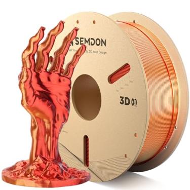 Imagem de Semdon Pacote de Pla de 1,75 Mm, Bobina de Seda Multicolorida, Coextrusão Tricolor, Bicolor E Dualcolor, Filamento para Impressora 3D, Precisão Dimensional de +/- 0,03 Mm E Compatível com A Maioria Da