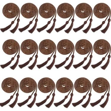 Imagem de Haconba 18 Peças De Cordões Formatura Honra, Cordas Trançadas Rayon A Granel Com Borla Para Estudantes, Bacharelado, Mestrado E Doutorado, Decoração Vestido (Marrom)