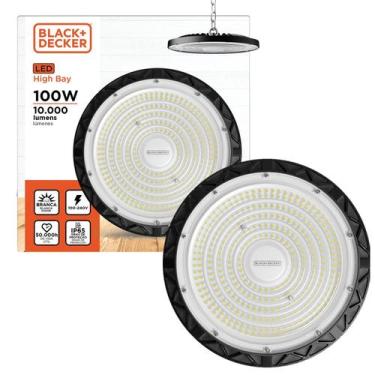 Imagem de Luminaria Industrial Highbay UFO 100w Branca 6500K Bivolt - Black+Deck