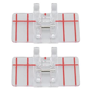 Imagem de CUOFYUNL 2 unidades de calcador de ponto paralelo de plástico resistente, durável, acessórios para máquina de costura doméstica multifuncional