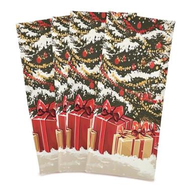 Imagem de xigua Conjunto de 6 panos de prato de cozinha de árvore de Natal, toalhas de cozinha macias e altamente absorventes de secagem rápida para limpeza de pratos e limpeza manual, 71 x 45 cm