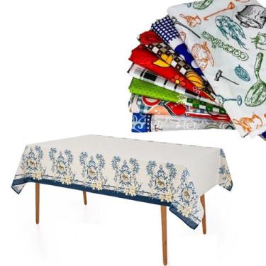 Imagem de Toalha Mesa Retangular 6 Cadeiras Pratica 2,00m X 1,40m - Oem