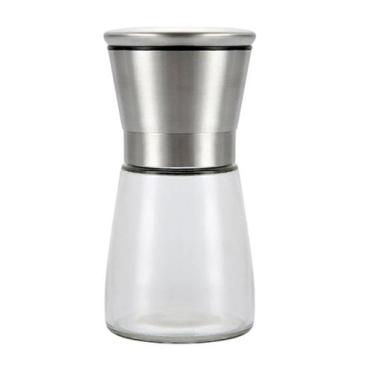 Imagem de Moedor Manual de Temperos Pimenta Sal com Tampa de Inox 14cm - Wari
