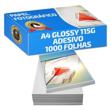 Imagem de Papel Fotográfico Foto Adesivo 115g A4 Glossy À Prova D'água Pacote 10