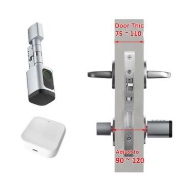 Imagem de Fechadura De Impressão Digital Bluetooth RAYKUBE V1 Ajustável Com Desb