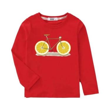 Imagem de Camiseta Infantil De Manga Comprida Com Estampa De Frutas, Camiseta De