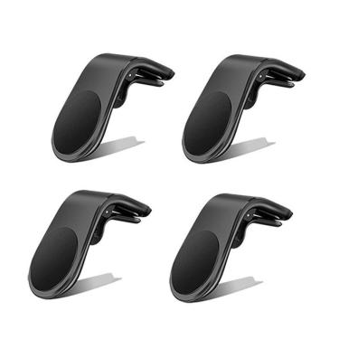 Imagem de Kit 4 Suporte Adaptador Universal De Carro Tipo L Preto