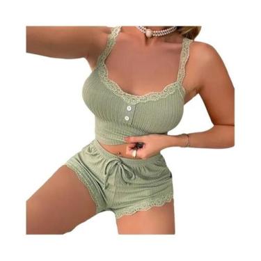 Imagem de Conjunto De Pijama Sexy Feminino Para O Verão, Roupas De Dormir, Calça