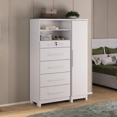 Imagem de Cômoda Sapateira Imperial 1 Porta 5 Gavetas - Zanzini