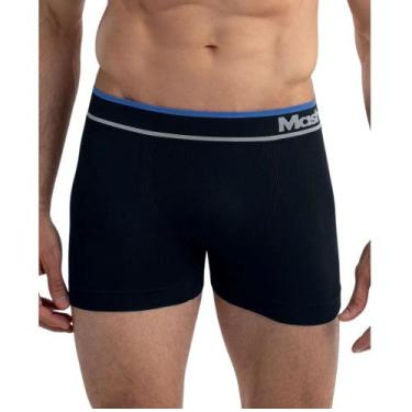 Imagem de Cueca Boxer Mash Microfibra Sem Costura Adulto 710.04, Preto, M