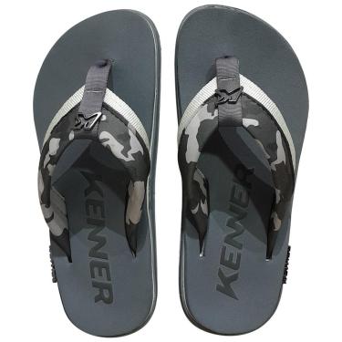 Imagem de Chinelo Kenner Kivah Army Cinza Chumbo Camuflado Original-Masculino