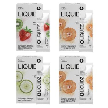 Imagem de LIQUIDZ - Eletrólitos Zero Açúcares - 3 Sabores - Kit 4 Caixas - 24 sachês-Unissex