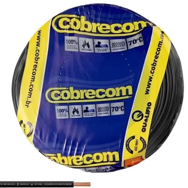 Imagem de Cabo Flexicom de Cobre 2,5mm 750 Volts Preto com 100 Metros 1150504401 Cobrecom Cabo Flexicom Pr